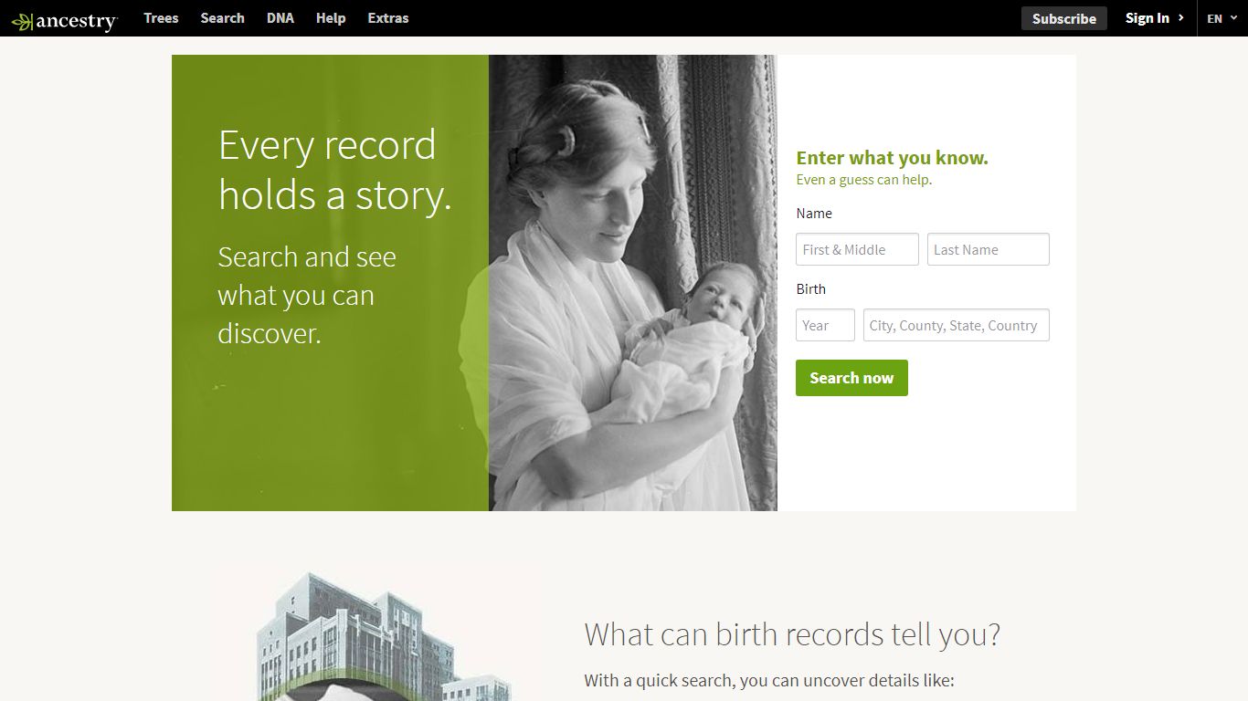 Ancestry.ca - Birth Records